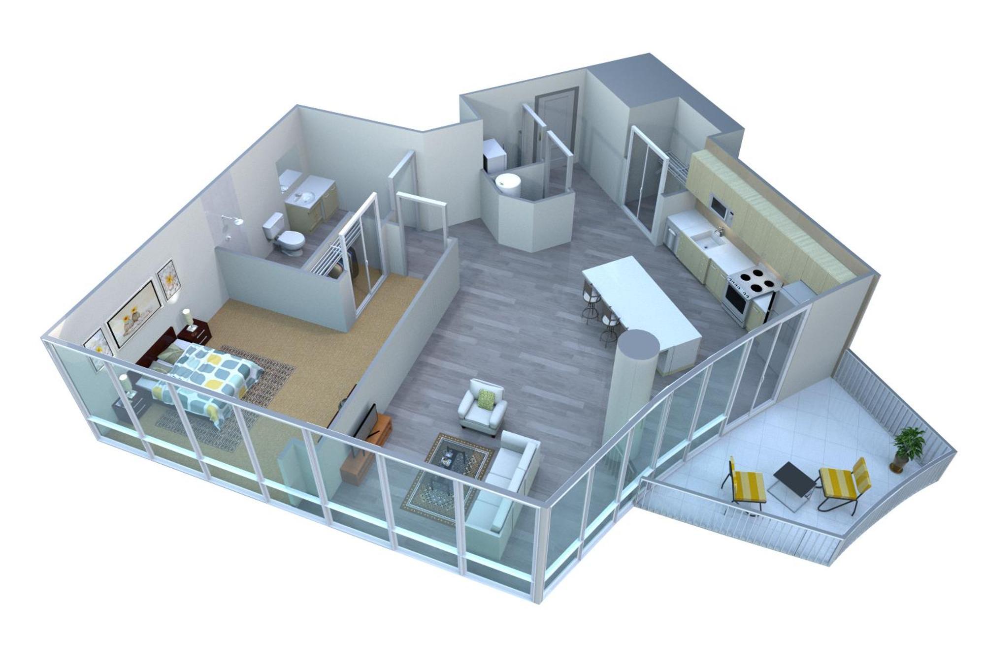 Placemakr Premier Sobro Nashville Exteriér fotografie 3D floor plan